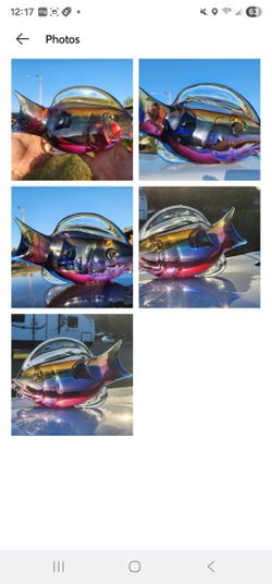 Giant Veru Heavy Glass Colorful Fish