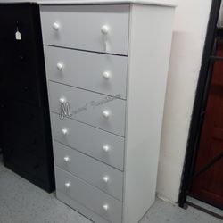 White Tall Bedroom Dresser!