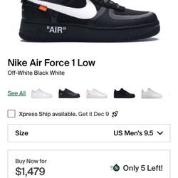 OFF-WHITE x Nike Air Force 1 Low Black ❌👟