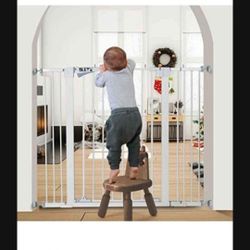 X-Tall White Metal Gate No Drill  *NEW*
       #65