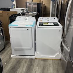 Samsung - 4.4 Cu Ft Top Load Washer With Agitator & 7.2 Cu Ft Gas Dryer Set In White 😍