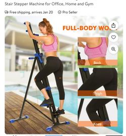 VIBESPARK Vertical Climber and Folding Indoor Exercise Fitness Stair Stepper Machine for Office, Home and Gym