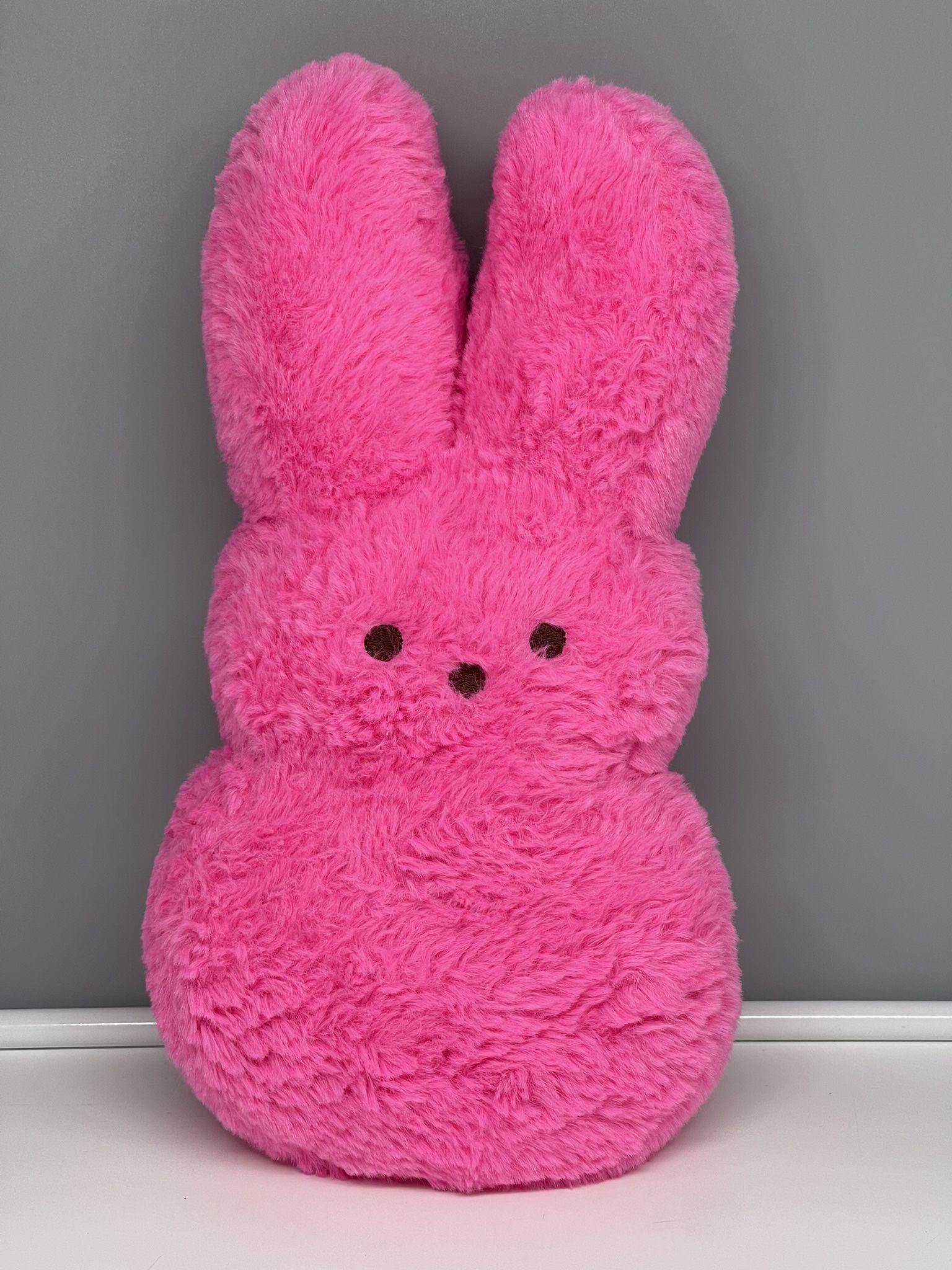 PEEPS Heatable Bunny Rabbit Pink Plush 12" Microwave Warming Pouch inside