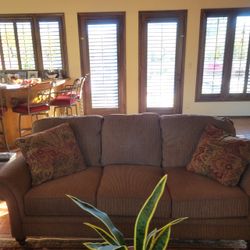 3-Piece Brown Living Room Couch Set