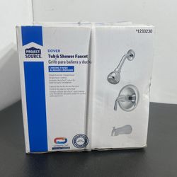 Dover Chrome 1-handle Single function Round Bathtub Shower Faucet with Valve