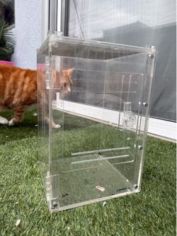 Herpcult reptile Acrylic Front-Opening Enclosure mesh top- small