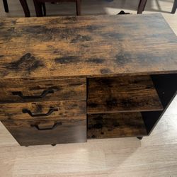 3 Drawers and Open Storage Shelves - 15.7"D x 31.5"W × 26"H