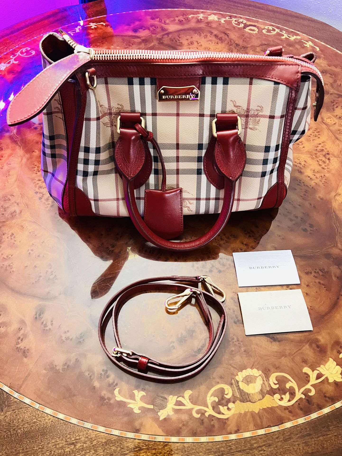 Leather Authentic Burberry Bag