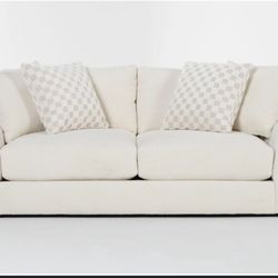 Ivory Boucle Sofa