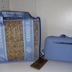 Baby Blue Steve Madden Purse & Wallet 