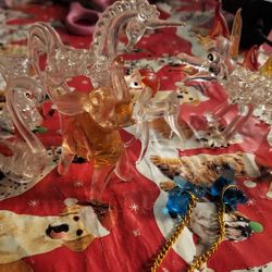 Vintage Hand Blown Glass Miniature animals