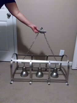 Pot Rack Set w/ 3 Lights