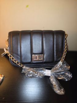 Black leather crossbody