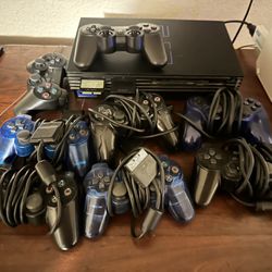 Ps2 Bundle 6 Controllers , 2 Memory Cards 