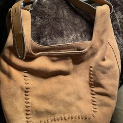 Rebecca Minkoff Suede Tan Brown Camel Hobo Bag Purse