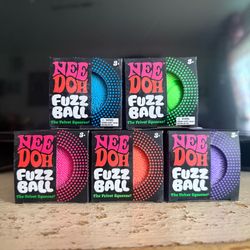 NeeDoh Fuzz Ball Complete color set of 5