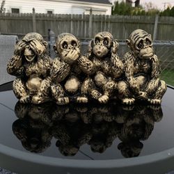 The Four Wise Monkeys Statue