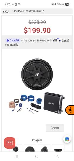 Kicker Amplifier And Subwoofer (Amp Kit Sub Box Bass Car Stereo Audio Pioneer Kenwood Alpine Skar Mtx Hifonics Jl Fi Re Crunch 2 4 Channel