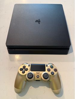 Sony PlayStation 4 Slim 1TB Black Console with Controller, HDMI, and Power Cable
