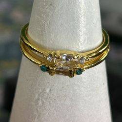 New 2 Gold Colored Rings Size 7