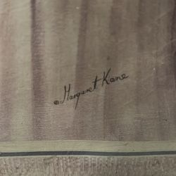 A little kiss vintage 17x20 frame print by Margaret Kane