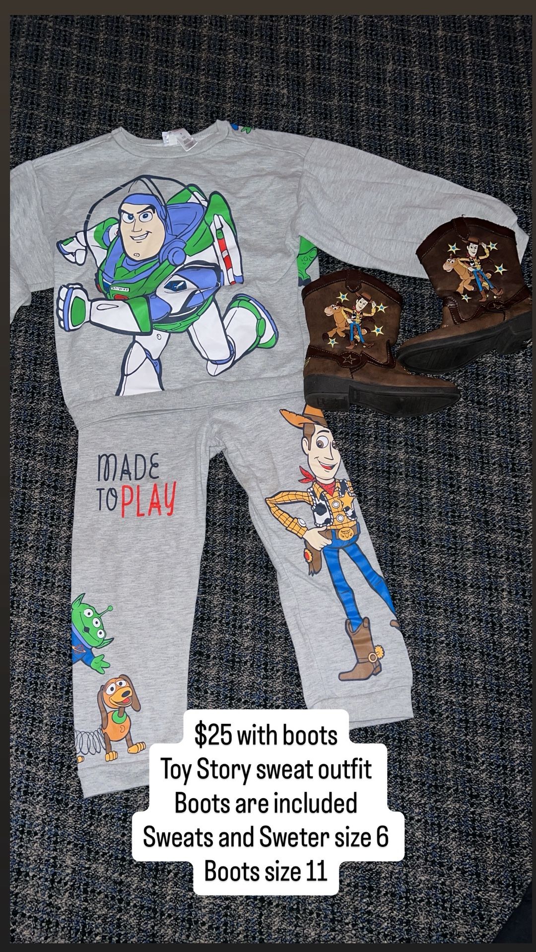 Toy Story Outfit Boots Included