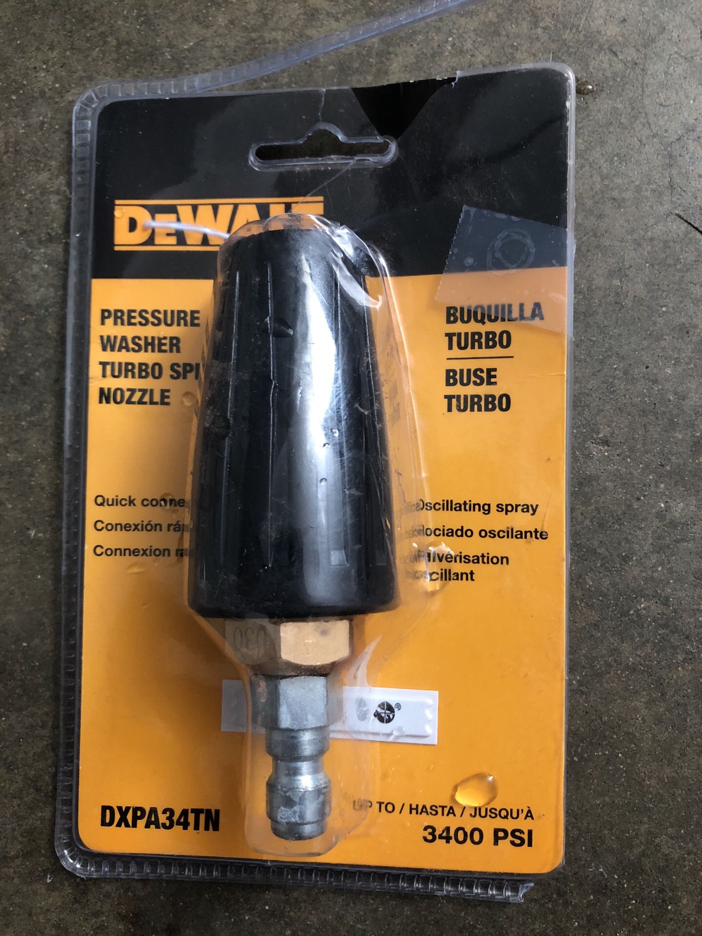 Dewalt pressure washer turbo outlet spray nozzle