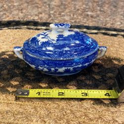 Small Blue Dish With Lid 