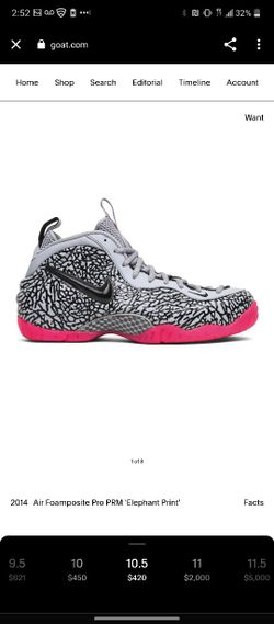 Nike AirPro Foamposite Rare Elephant Print