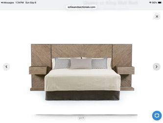 ART Furniture Kingsize Cedar Park Wall Bed with Attached Nightstans