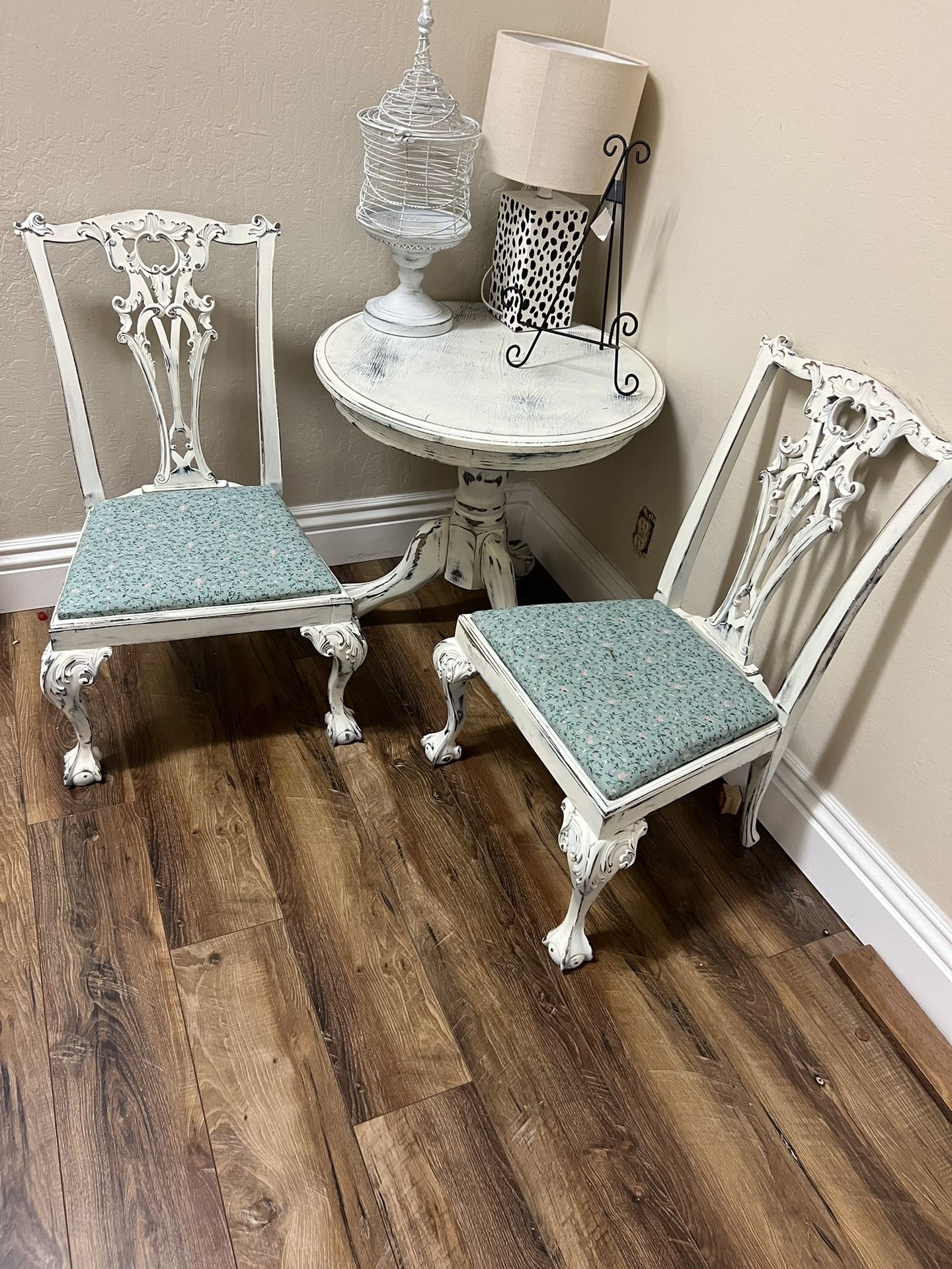 Antique children’s Tea Party Table And 2chairs