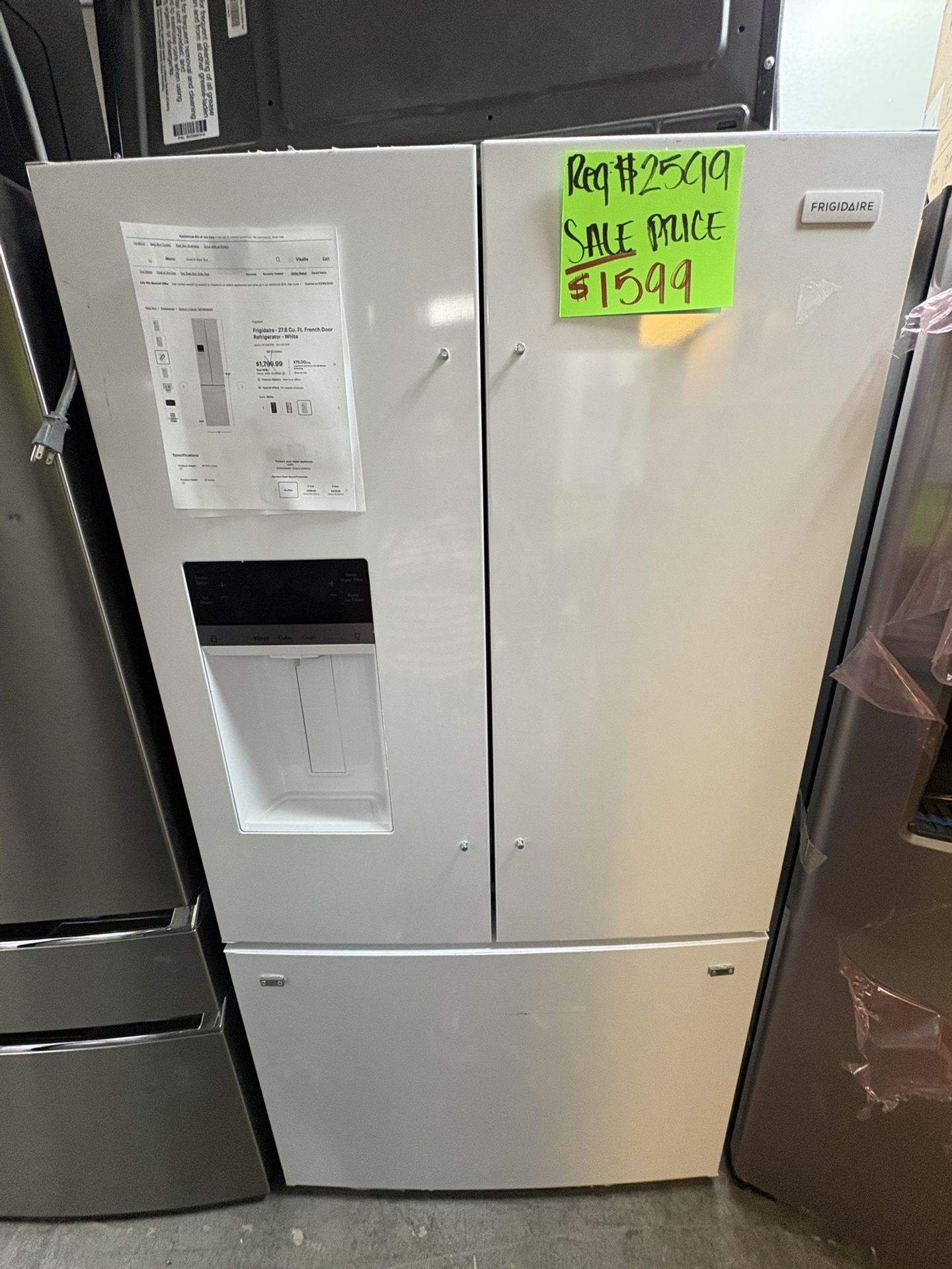 White Frigidaire Refrigerator On Sale