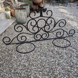 Rustic Iron Wall/Fence Hanging Pots... Rustic Para Paderes/Fence Plantero