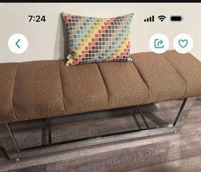 Cloth Bench Solid Chrome Base B:O