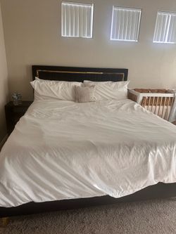 King Bed frame and mattress