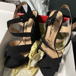 Black Wedge Heels