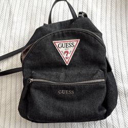 Guess Small Black fabric Women's Backpack