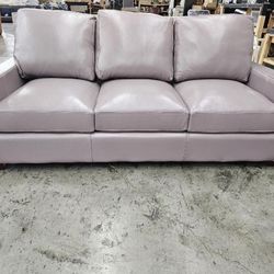 Gray Leather Couch 