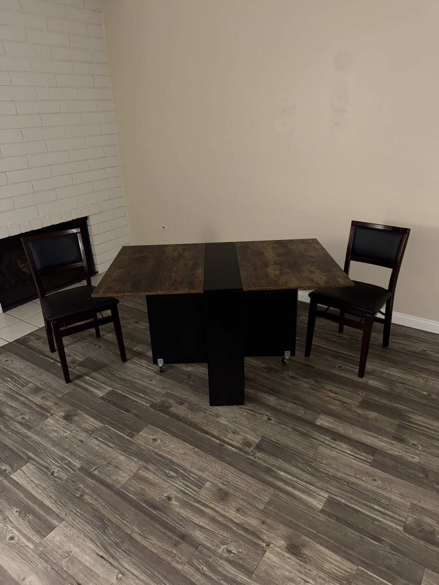 Folding Wooden Chairs And Table
