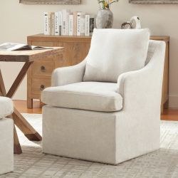 NEW IN BOX: Upholstered Modern Dining Chair with Hidden Rolling Casters