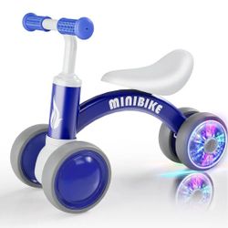 Colorful Lighting Balance Bike - Blue