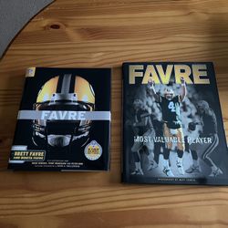 Green Bay Packers Brett Favre Hard Cover Book & Brett Favre Most Valuable Player Book By Sarita 9.5x12 Hardcover. 