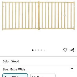 Indoor Dog Wooden Fence Extra Wide