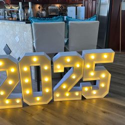 2025 Marquee Light Up Numbers Decor Graduation Party Sign 