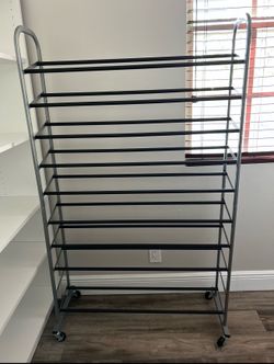 MOVING SALE! Rolling Shoe Rack Organizer