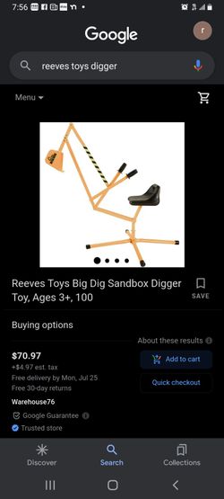 Reeves Toys Big Dig Sandbox Digger