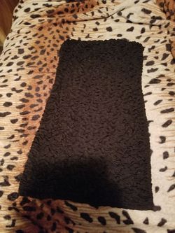 Strapless black ruffle dress