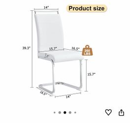 White Dining Chair sets of 6 .