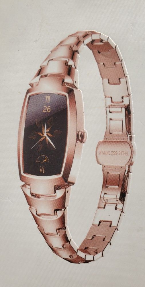 New Smart Watch 1.08 inch full color IPS display, Waterproof IP67, Android 5.0, IOS 10, Rose Gold