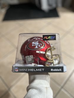 Elijah Mitchell Signed 49ers Flash Alternate Speed Mini Helmet (Beckett)